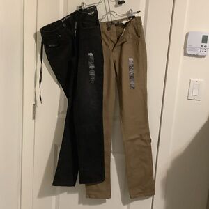 Zoo York Black and Tan Straight Leg Jeans